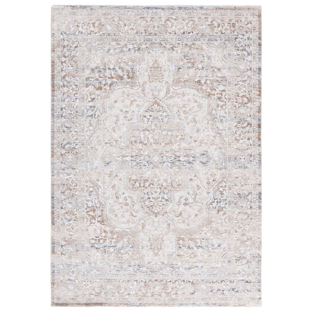 Finley 8 ft. x 10 ft. Beige/Gray Distressed Ornate Area Rug price history on PriceWatchPro