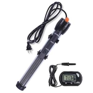 300W Adjustable Submersible Aquarium Heater with 2 Suction Cups for Marine Saltwater and Freshwater (1-Pack)