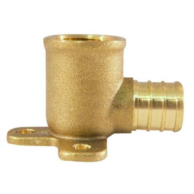 3/4 in. Brass PEX Barb x 1/2 in. Female Pipe Thread Adapter 90-Degree Drop-Ear Elbow