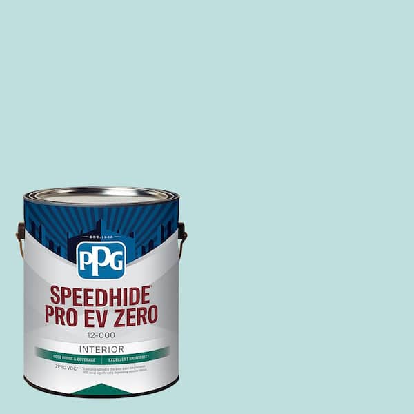Speedhide Pro EV Zero 1 gal. PPG1234-3 Aqua Whisper Semi-Gloss Interior Paint