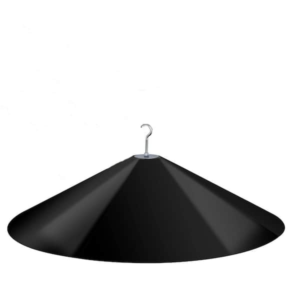 Justincity 24 in. Non-Electric Large Squirrel Proof Bird Feeders Black 1-Pack Hanging