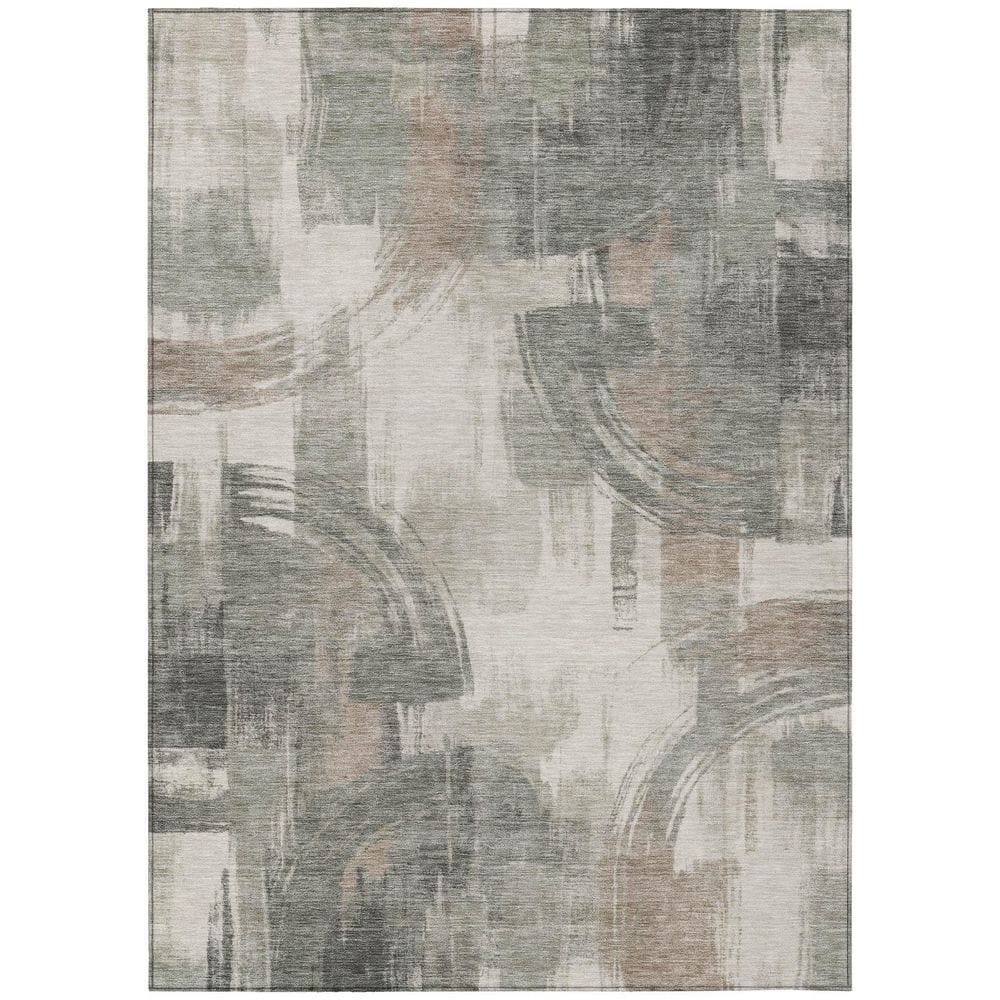 Chantille Machine Washable Indoor/Outdoor Abstract ACN2948 Graphite 9 ft. x 12 ft. Area Rug price history on PriceWatchPro
