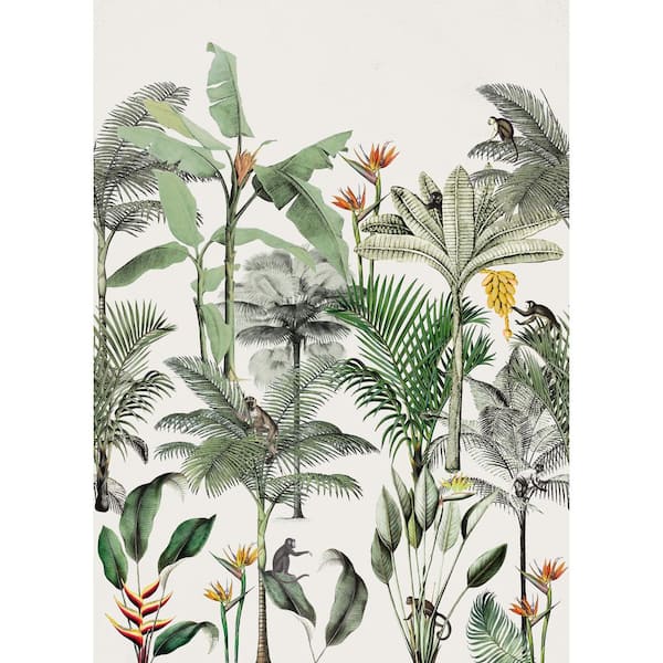 Walls Republic Above the Tropics Mural White Paper Strippable Roll (Covers 6.5 sq. ft.)