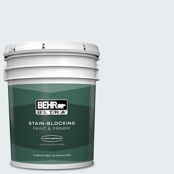 BEHR ULTRA 5 gal. #PPL-35 Blizzard Extra Durable Semi-Gloss Enamel Interior Paint & Primer