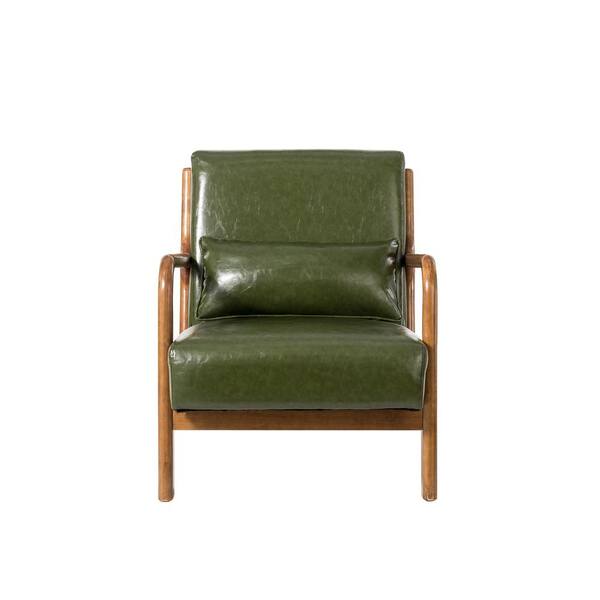 hunter green leather chairs