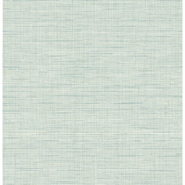 Seabrook Designs Calming Mint Mei Stringcloth Paper Unpasted Wallpaper Roll (56 sq. ft.)