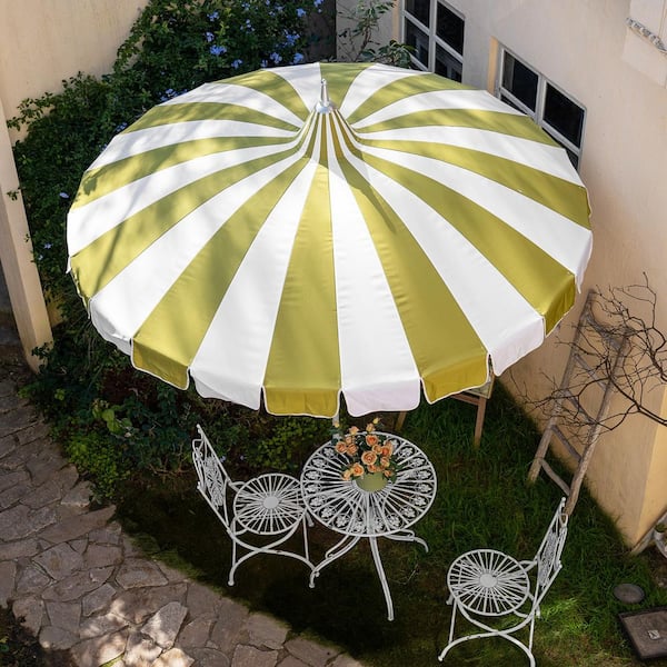green pagoda patio umbrella Aamu 8'6" Outdoor by Sarah Sherman Samuel When the sun is high overhead but you still want to let your mind tread down memory lane out in the fresh air Have a question about GARSING