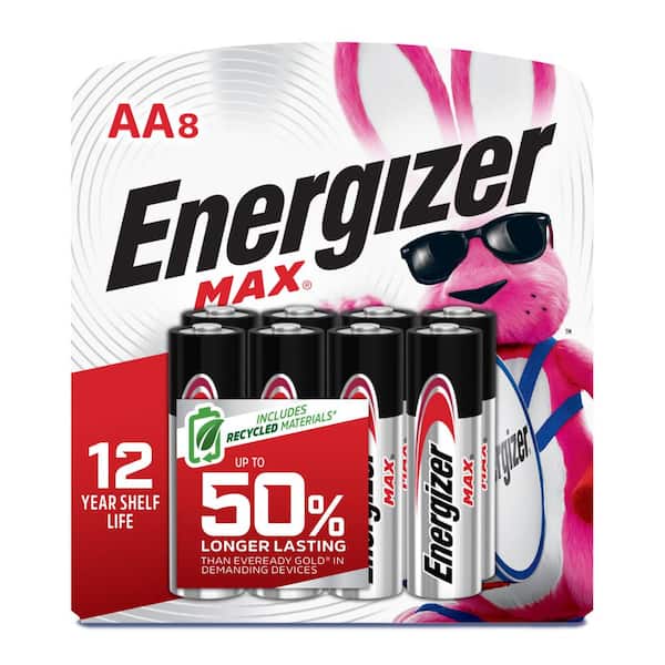 Energizer MAX AA Batteries (8-Pack), Double A Alkaline Batteries