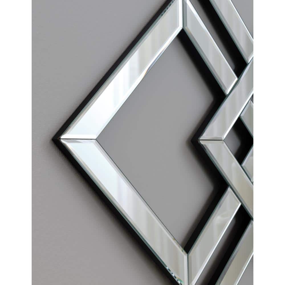 Quinnley 24" Silver Geometric Contemporary Accent Mirror