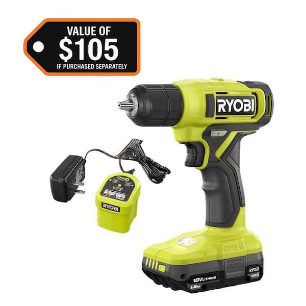 ONE+ 18V Cordless 3/8 in. Drill/Driver Kit with 1.5 Ah Battery and Charger