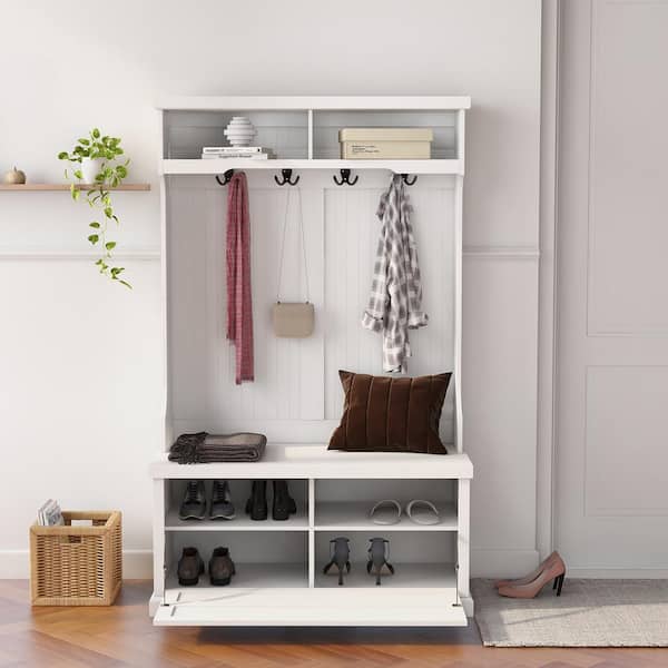 Shoe Bench With Coat Rack Complete Hallway Set. Shoe Rack and Coat Hooks in  a Choice of Colours and Sizes 