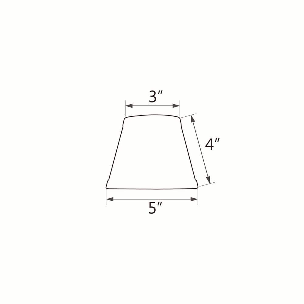Set of 6 Creme Linen Empire Chandelier Lamp Shades