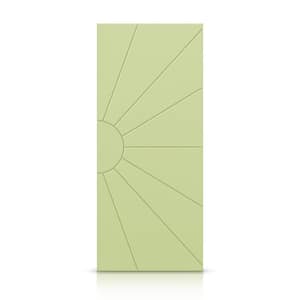 24 in. x 80 in. Hollow Core Sage Green Stained Composite MDF Interior Door Slab