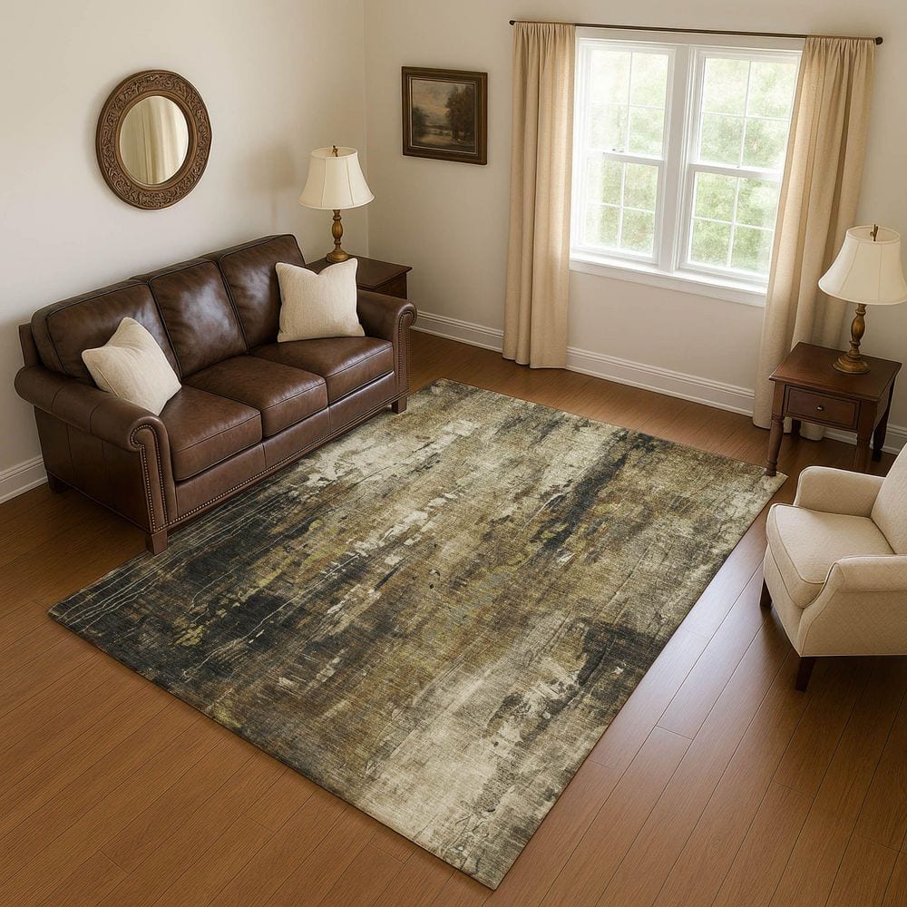 Mayfield Premium Machine Washable Abstract AMF1683 Beige 10 ft. x 14 ft. Area Rug price history on PriceWatchPro