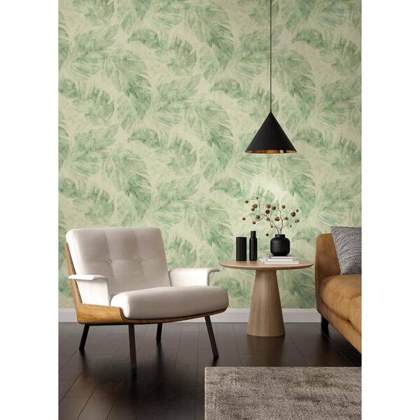 Sanne Green Palm Wallpaper Sample