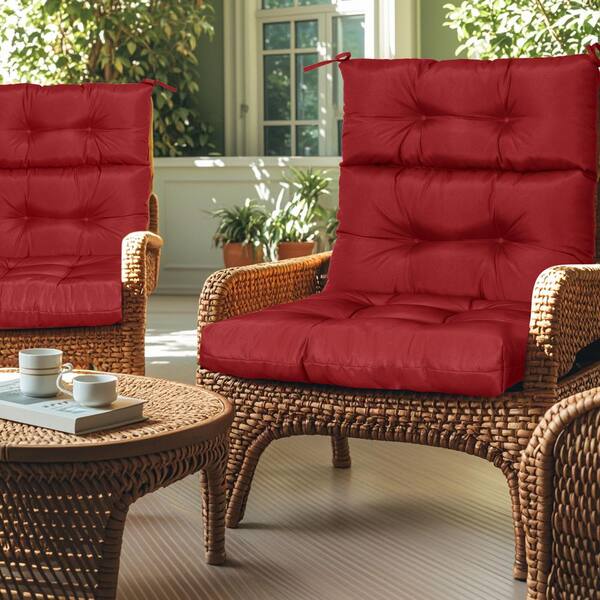 44 x 22 Replacement High Back Patio Chair Cushions, 2-Pieces
