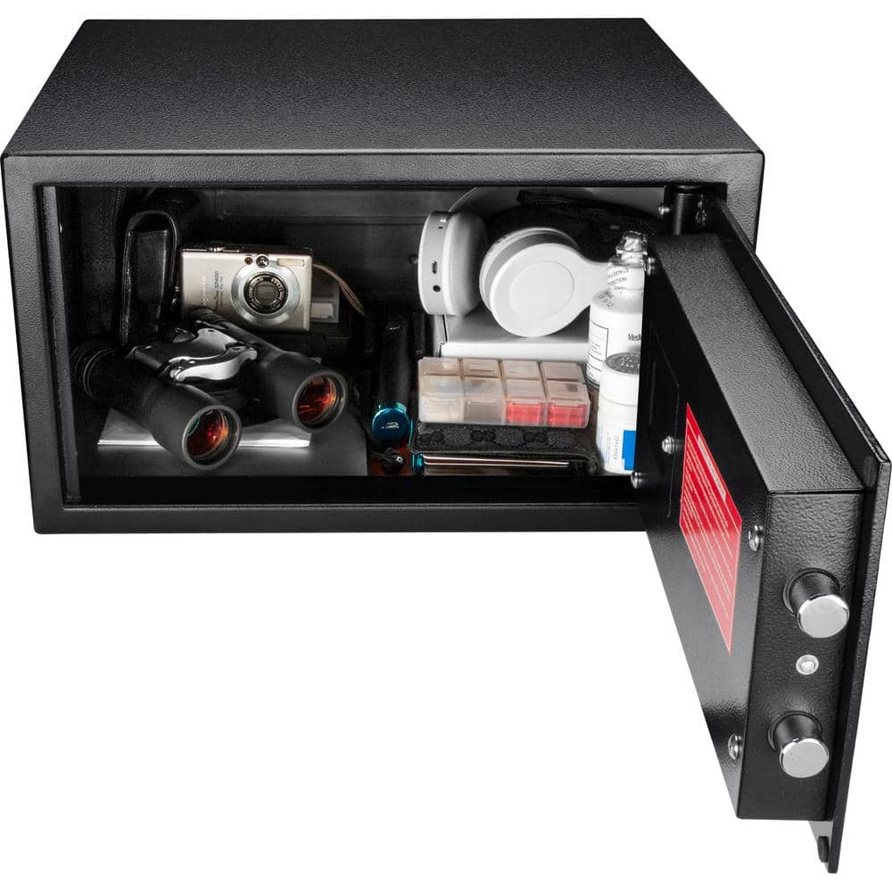 Black Steel Biometric Digital Keypad Safe with Fingerprint Scanner