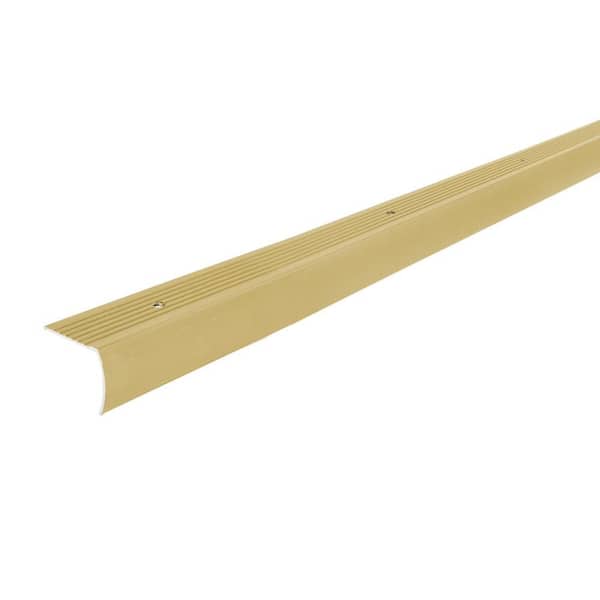 1-1/8"X1-1/8"X 144" SATIN BRASS ALUMINUM STAIR EDGING HAMMERED