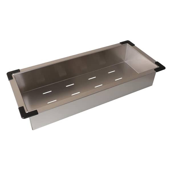 Stainless Steel Kitchen Sink Colanders, Brushed Stainless Steel
