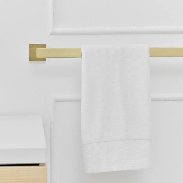 BWE 24 in. Modern Square Wall Mounted Single Bathroom Towel Bar