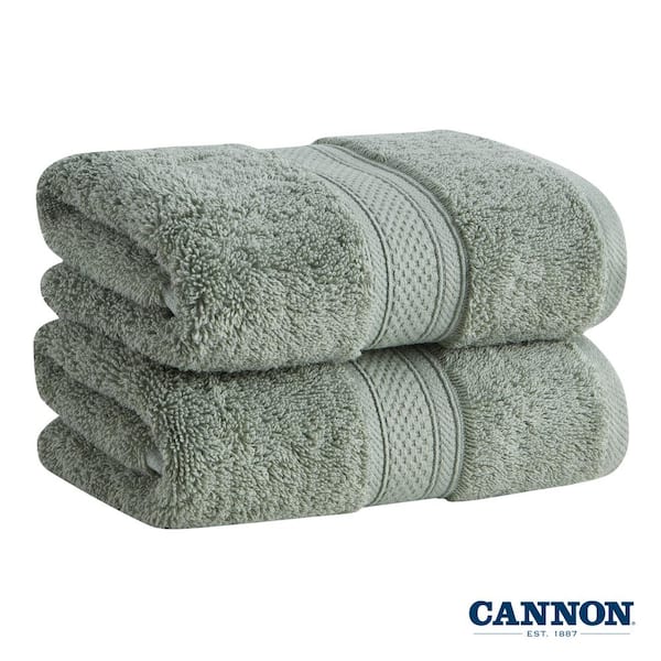 CANNON 100% Cotton Low Twist Bath Towels (30 in. L x 54 in. W), 550 GSM,  Highly Absorbent, Super Soft, Fluffy (2-Pack, White) MSI017891 - The Home  Depot