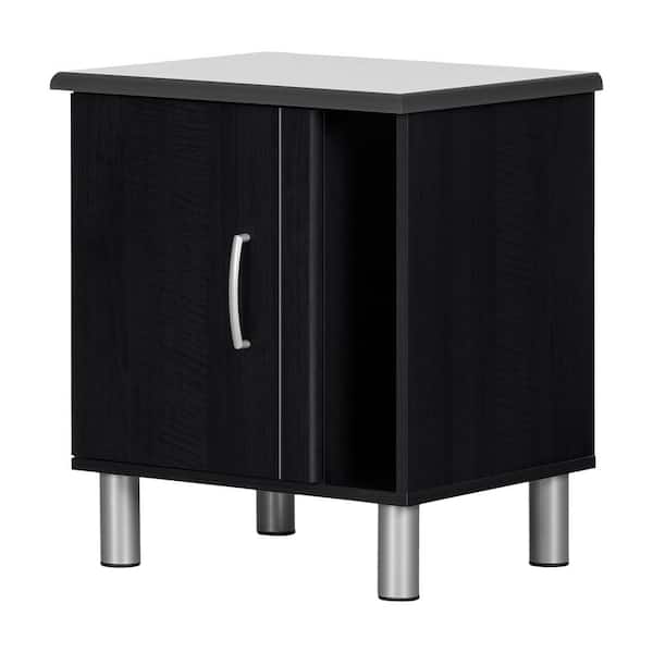 South Shore Cosmos 1-Drawer Black Onyx Nightstand