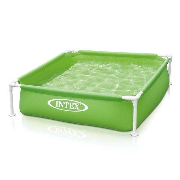 INTEX 4 ft. x 4 12 in. D Green Mini Kids Beginner Kiddie Swimming Pool 57172EP Home Depot