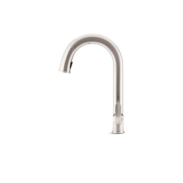 Sensate Single-Handle Touchless Pull Down Sprayer Kitchen Faucet in Vibrant Stainless with DockNetik and Sweep Spray
