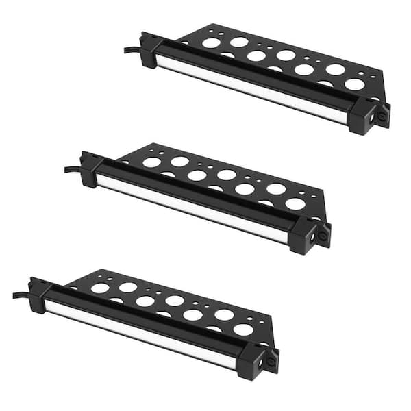 166 Lumen Low Voltage Hardiwred Black Integrated LED Outdoor Stair Light (3-Pack)