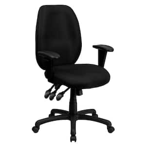 High Back Black Fabric Multi-Functional Ergonomic Executive Swivel Office Chair with Height Adjustable Arms