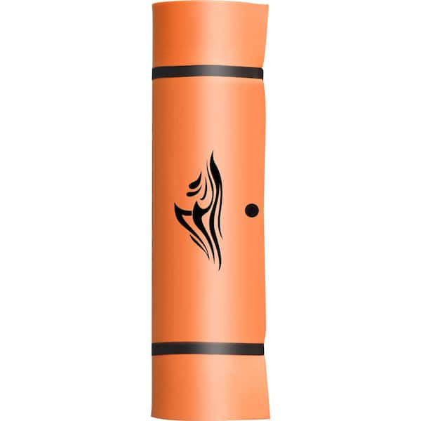 Orange 12 ft. x 6 ft. Vinyl Foam Floating Floats 3-Layer XPE Water Pad for Adults Outdoor Water Activities