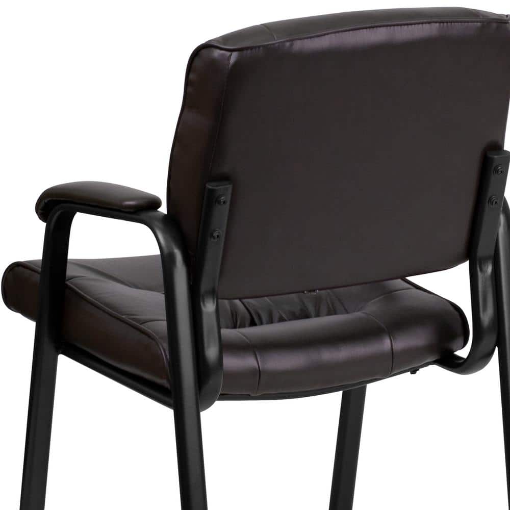 Ergonomic Brown LeatherSoft Executive Chair with Metal Frame