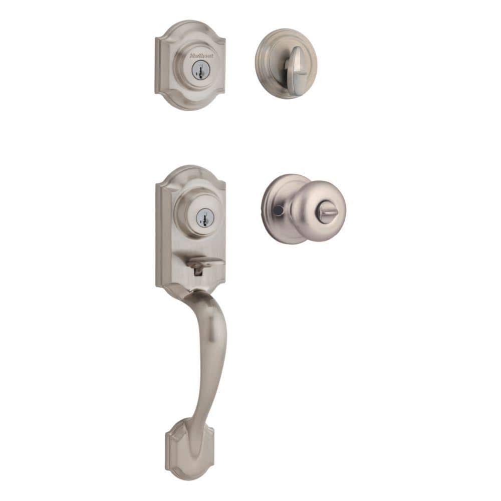 UPC 883351396332 product image for Montara Satin Nickel Single Cylinder Door Handleset with Juno Entry Door Knob Fe | upcitemdb.com