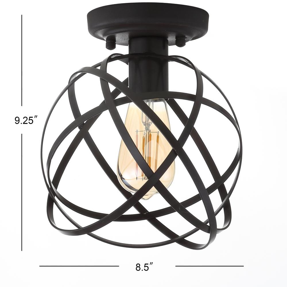 Alba 8.5" Oil Rubbed Bronze Orb LED Flush Mount