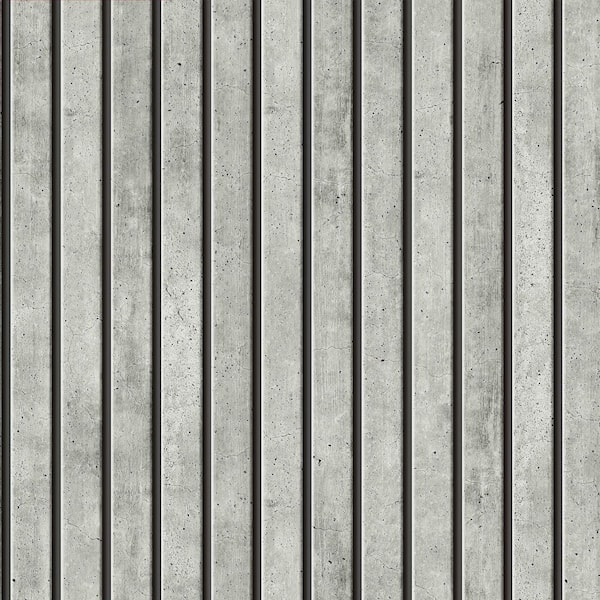 Transform Concrete Slats Grey Peel & Stick Wallpaper