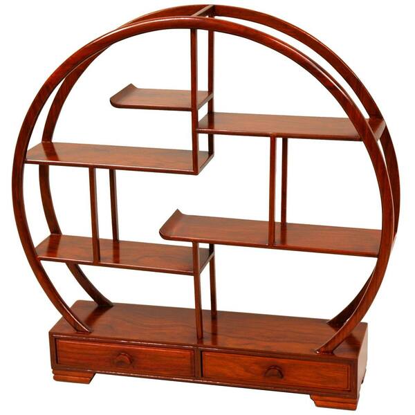 Decorative Display Stands Oriental Furniture Honey 19 in. H Decorative Display Stand-ST-PB107-H - The  Home Depot