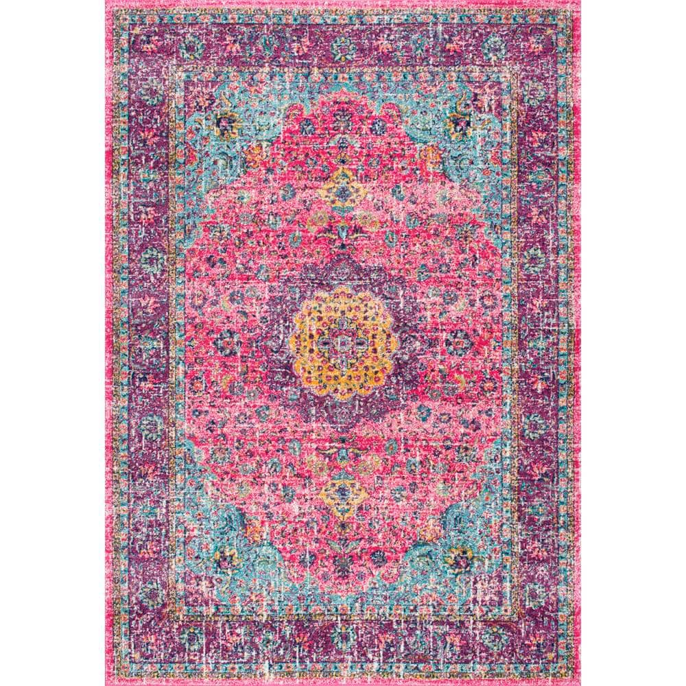 nuLOOM Verona Vintage Persian Pink Doormat 3 ft. x 5 ft nuLOOM Verona Vintage Persian Pink Doormat 3 ft. x 5 ft