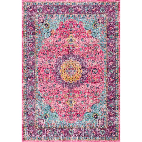 nuLOOM Verona Vintage Persian Pink 4 ft. x 6 ft. Area Rug