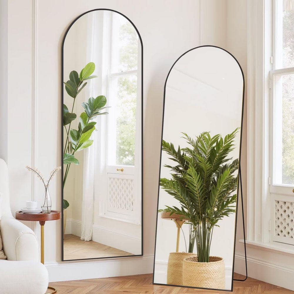 Relyblo 64 in. x 21 in. Full Length Arched Top Wall Mount Bathroom