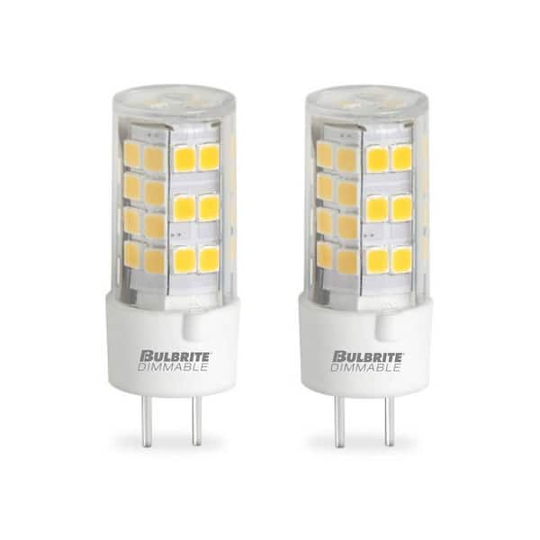 Bulbrite 60 - Watt Equivalent Warm White Light T7 (GY6.35) Bi-Pin, Dimmable Clear LED Light Bulb 2700K (2-Pack)