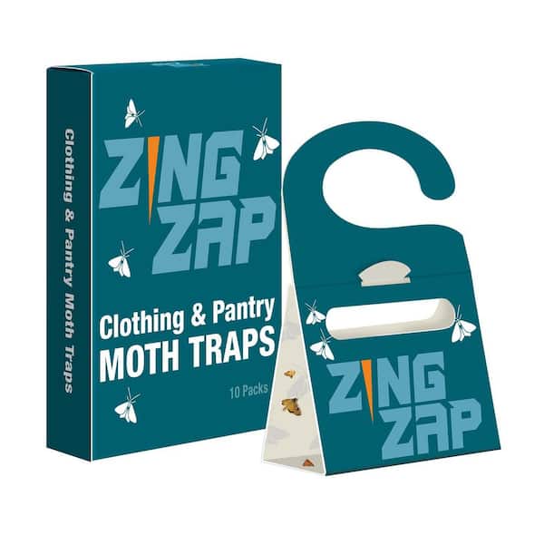 Moth Trap Slowly Releases Enhanced 2x Pheromones, Lures, Traps and Kills Pantry and Clothes Moths (10-Pack)