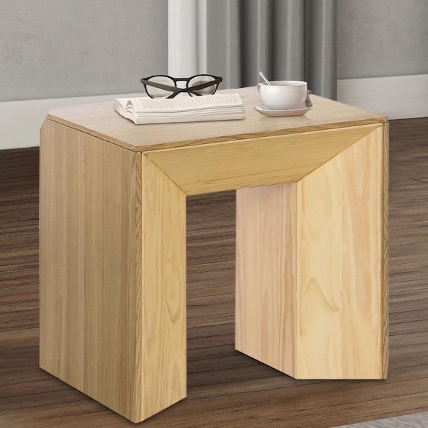 Acme Furniture Harold 24 in. Natural Oak Rectangle Wood End Table