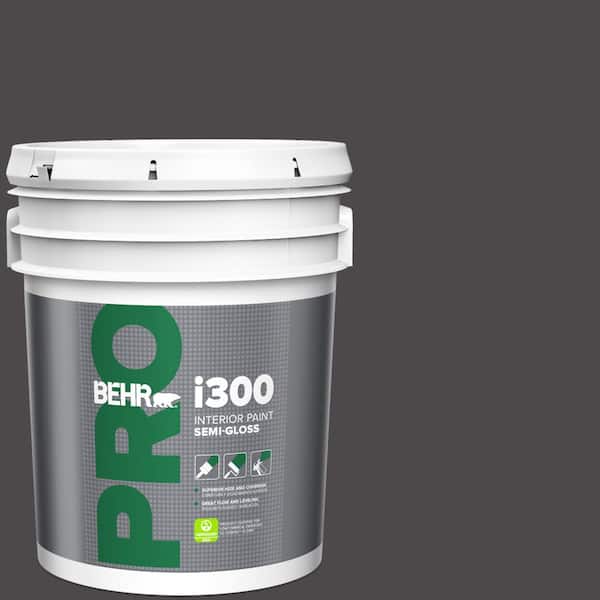 5 gal. #N530-7 Private Black Semi-Gloss Interior Paint