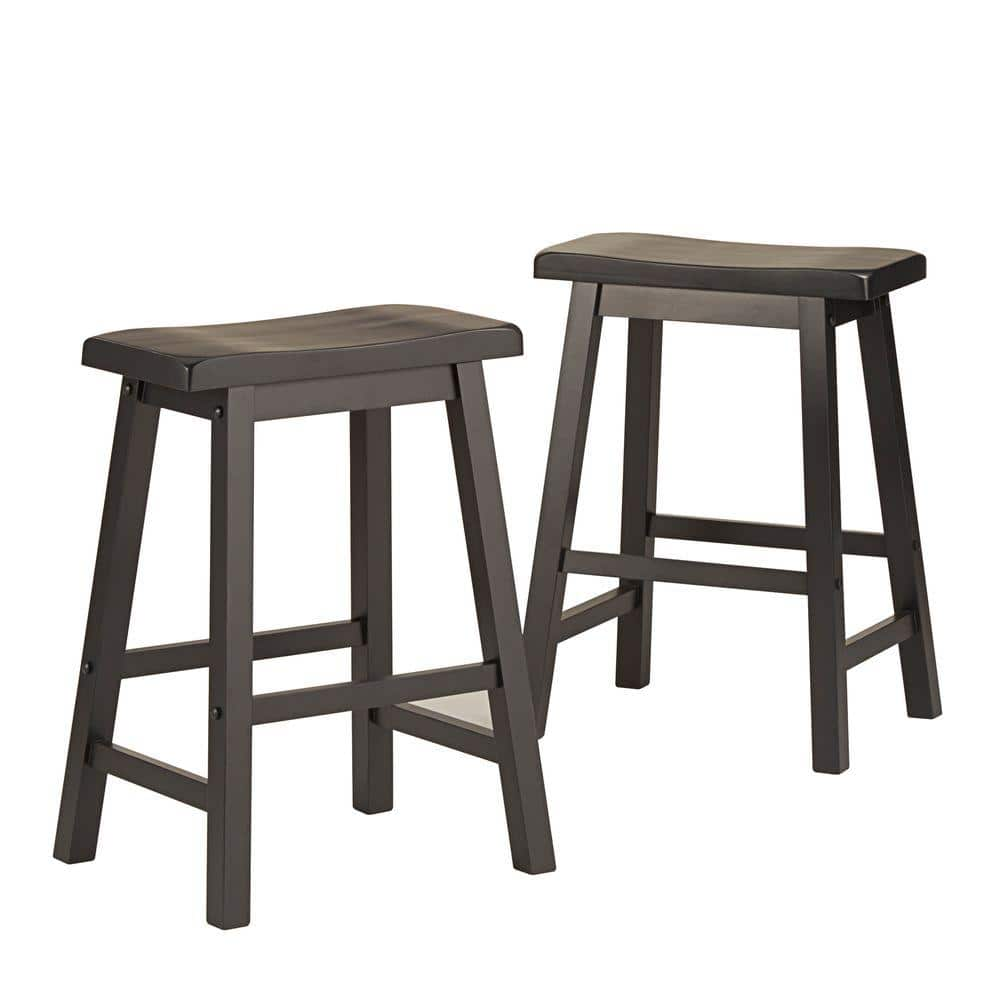 HomeSullivan 24 in. Elliot Midnight Black Bar Stool 405302V-243A2PC ...