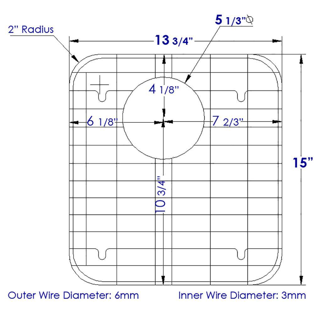 Stainless Steel Kitchen Sink Grid with Plastic Feet