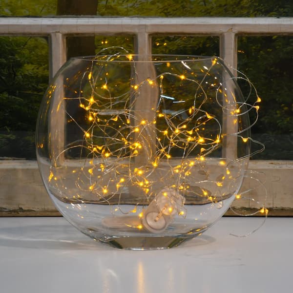 Battery Operated Waterproof Amber Mini String Lights (Set of 2)