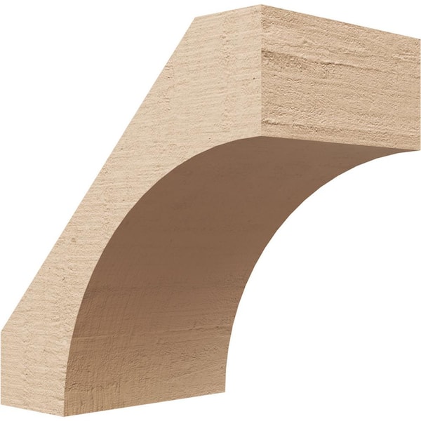 Ekena Millwork 5 in. x 8 in. x 8 in. Westlake Rough Cedar Woodgrain Timberthane Polyurethane Knee Brace, Primed