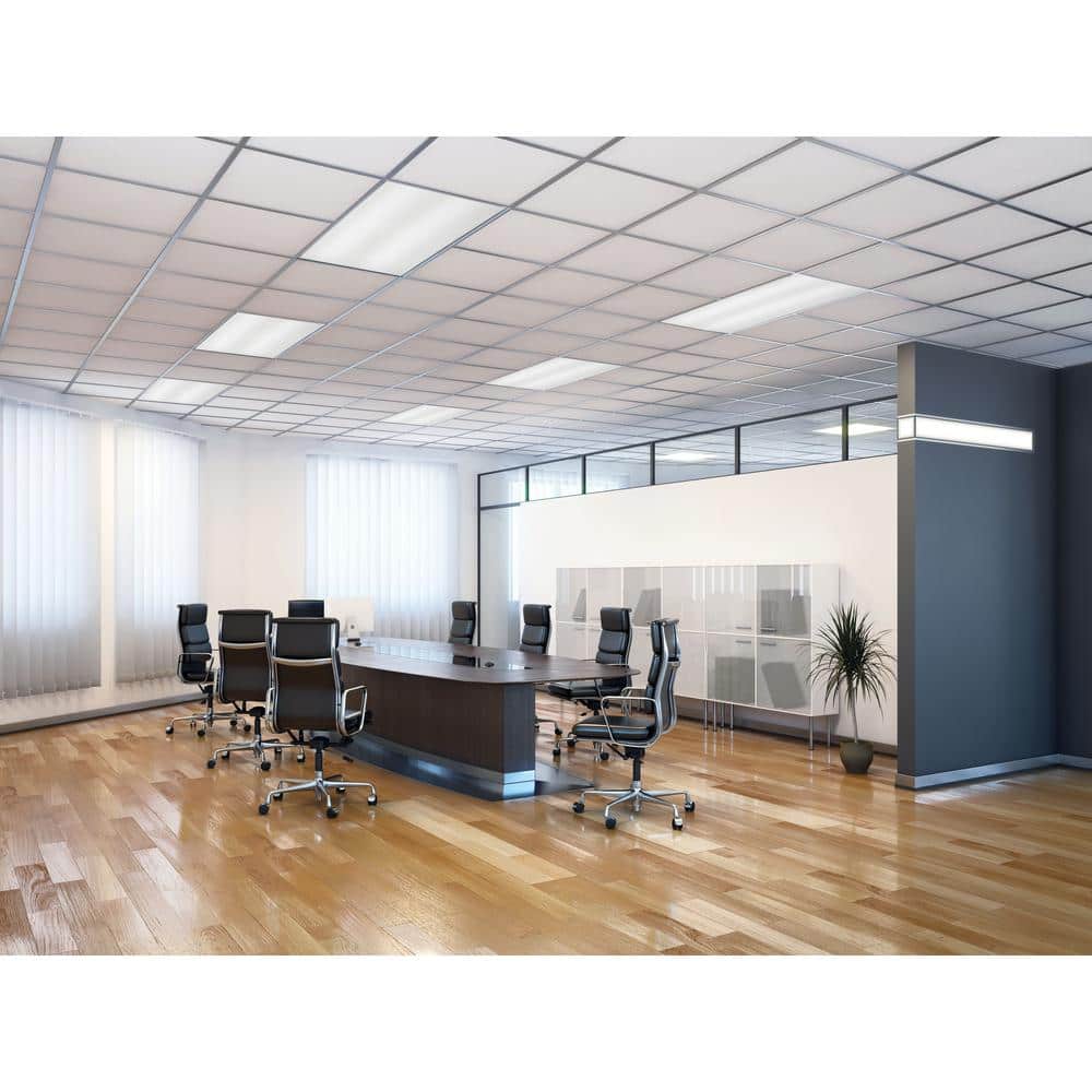 White 48-Inch LED Fluorescent Indoor/Outdoor Troffer Light