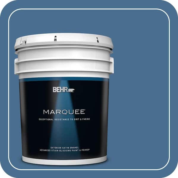 BEHR MARQUEE 5 gal. #M510-5 Sailors Bay Satin Enamel Exterior Paint & Primer