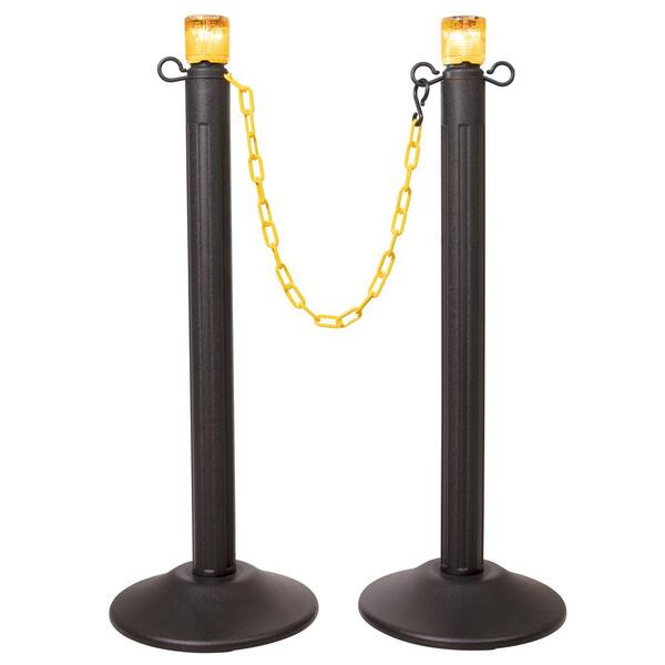 Plastic Stanchion in Yellow 2 Pcs 16 Chain w/C-Hook 